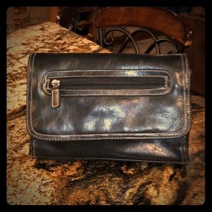 Black leather like  purse